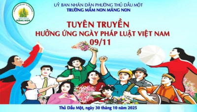 TRƯỜNG MẦM NON MĂNG NON HƯỞNG ỨNG NGÀY PHÁP LUẬT VIỆT NAM 9/11