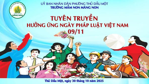 TRƯỜNG MẦM NON MĂNG NON HƯỞNG ỨNG NGÀY PHÁP LUẬT VIỆT NAM 9/11